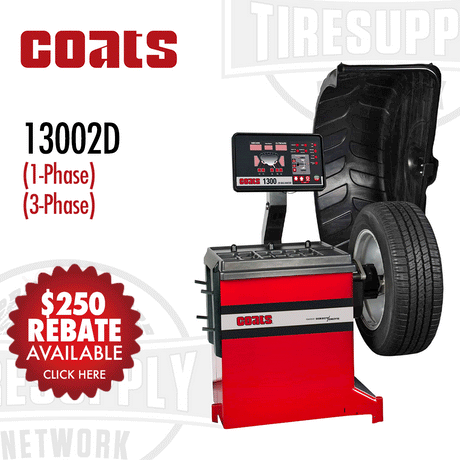 Coats 1300 2D Tire Balancer. 1-phase. 3-phase