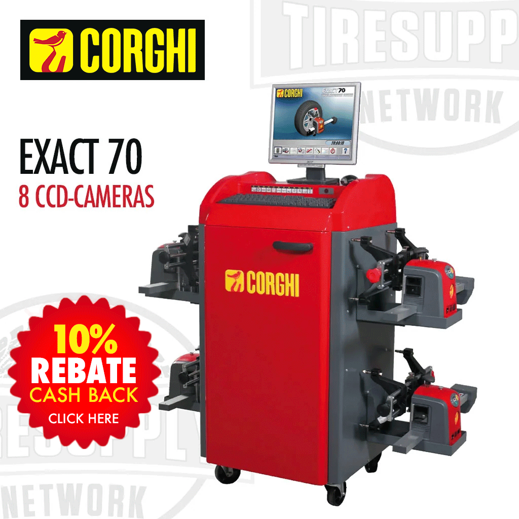 Corghi Exact 70 | Wheel Alignment System with 8-CCD-Camera Sensor Heads