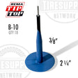 Blue tire pressure gauge with REMA Tip Top branding on a white background. B-10. B10