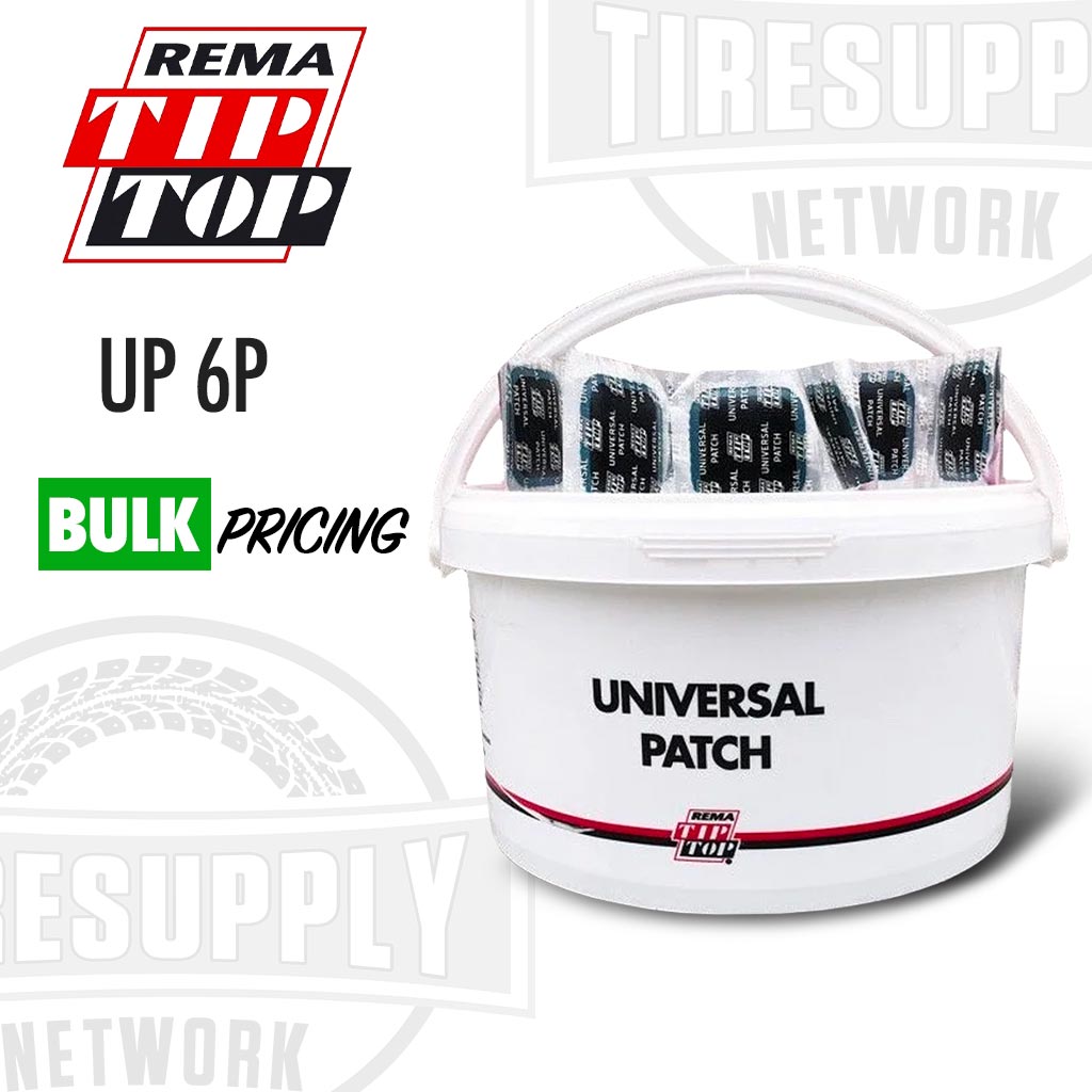 Rema | Medium Square Universal Tire Repair Patch Unit - Box of 50 (UP-6) or Pail of 200 (UP6-P)