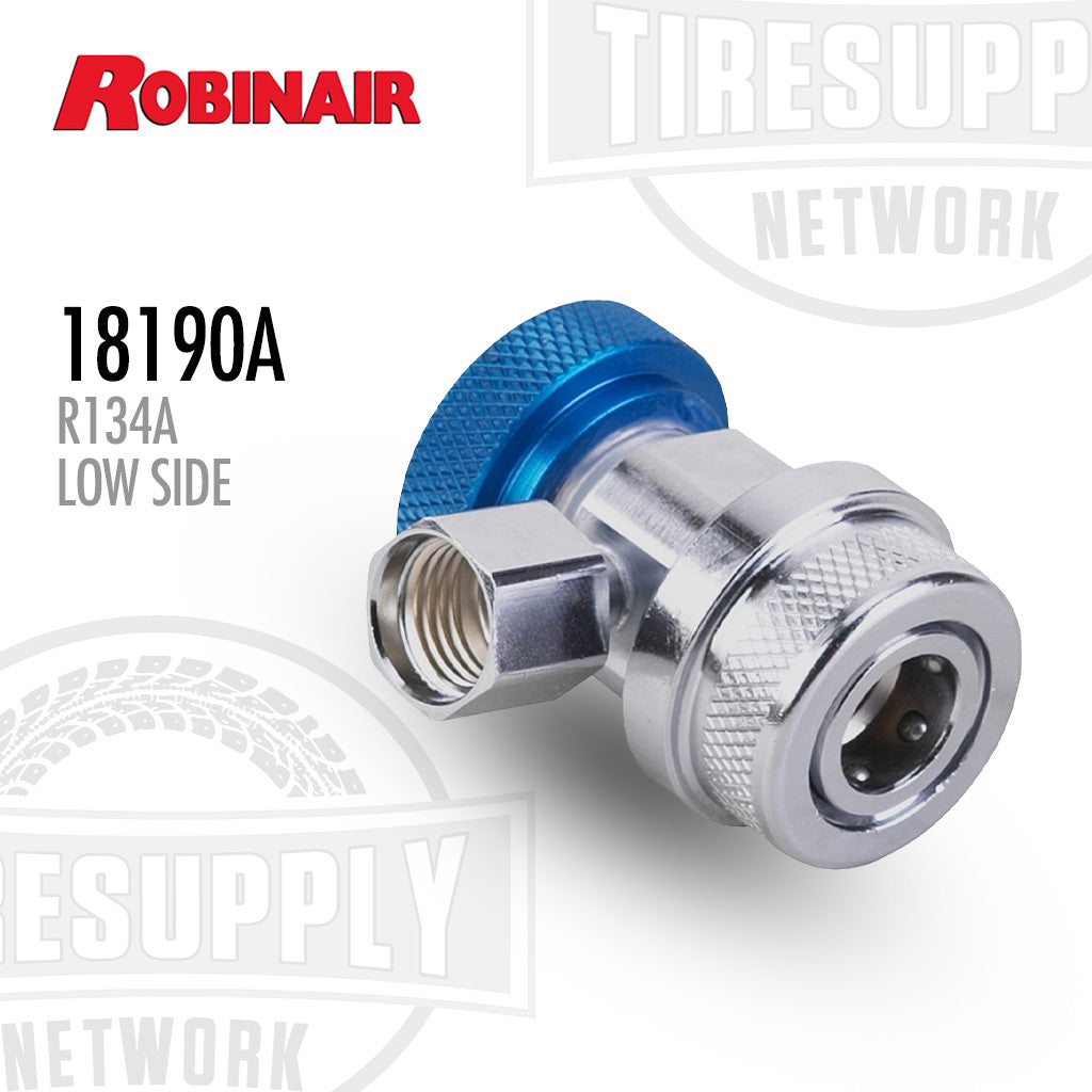 Robinair 18190A Low Side Service Coupler With Blue Actuator For R-134A Refrigerant
