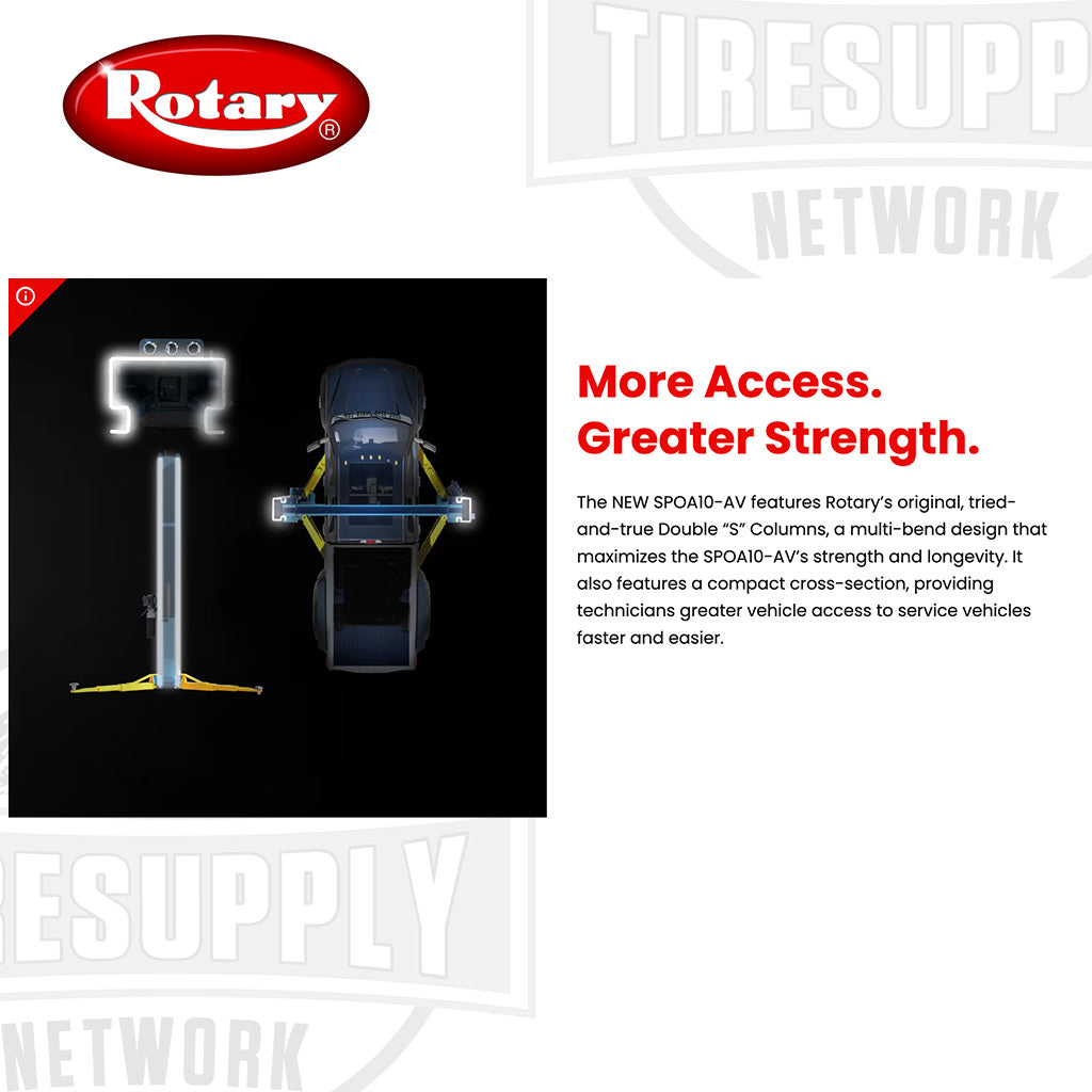 Rotary SPOA10-AV | 2-Post Lift 10,000 lbs Capacity - Shockwave Power