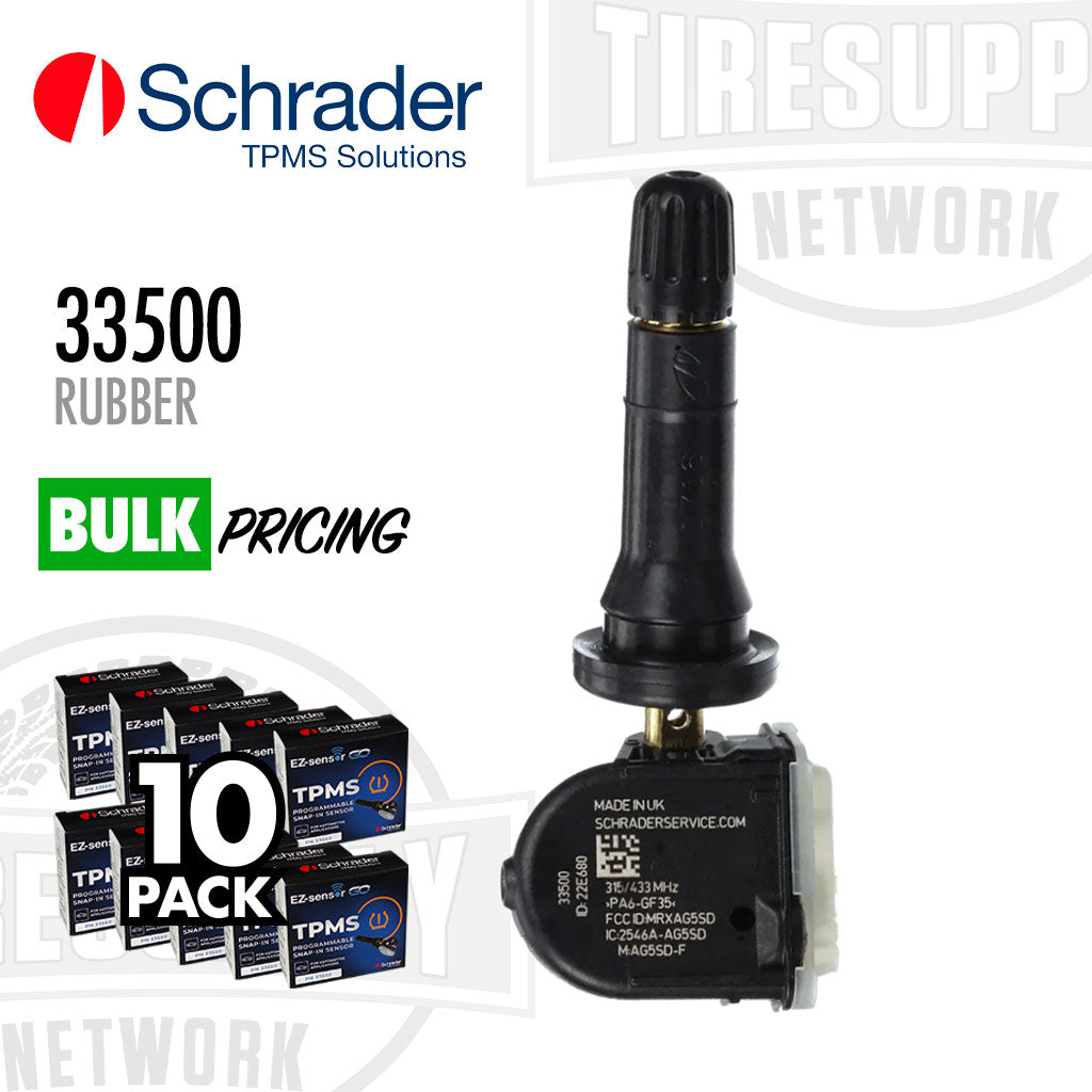 Schrader 33500 | EZ-sensor 1-SKU Programmable Universal TPMS Sensor with Rubber Snap-In Valve Stem