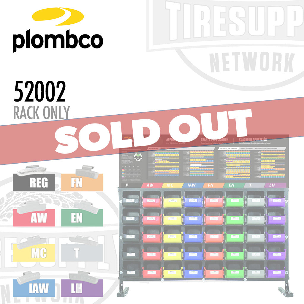 Plombco 52002 | Kit Passenger 40 Wheel Weight Assortment Rack - Choose with Zinc Weights or Rack Only