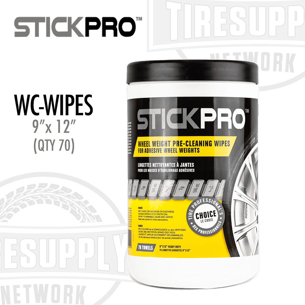 StickPro | 44012 Wheel Weight Pre-Cleaning Wipes for Adhesive Wheel Weights (WC-WIPES)