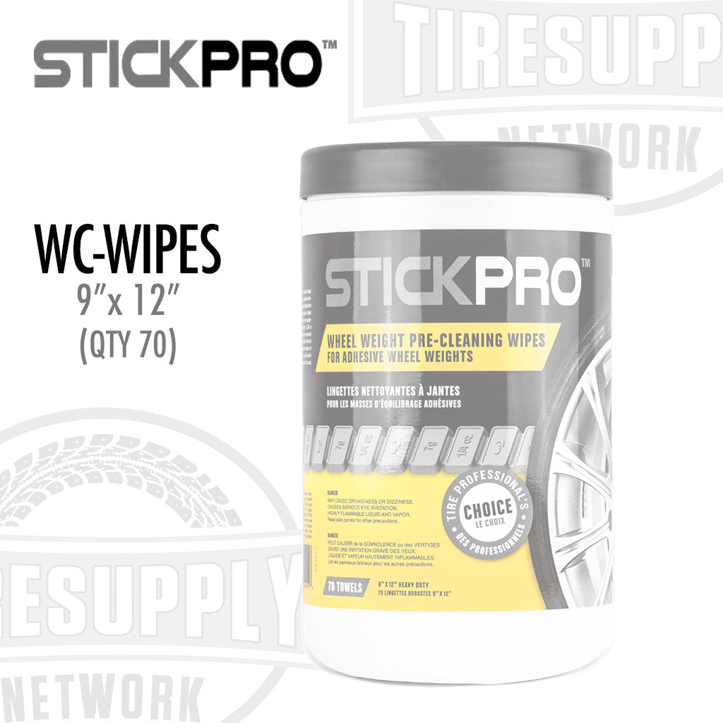 StickPro | 44012 Wheel Weight Pre-Cleaning Wipes for Adhesive Wheel Weights (WC-WIPES)