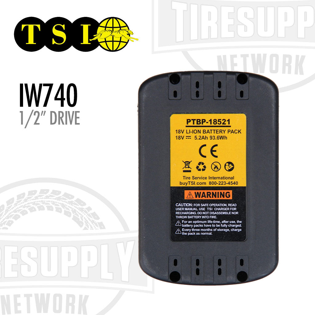 TSI | 1/2″ Drive Brushless Battery Powered Impact Wrench (IW740)