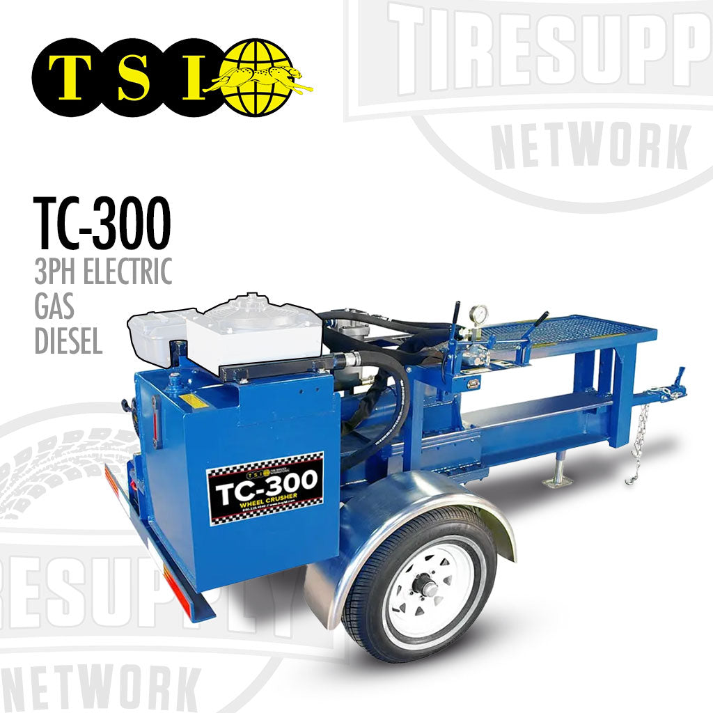 TSI TC-300 3H-electric gas or diesel wheel crusher