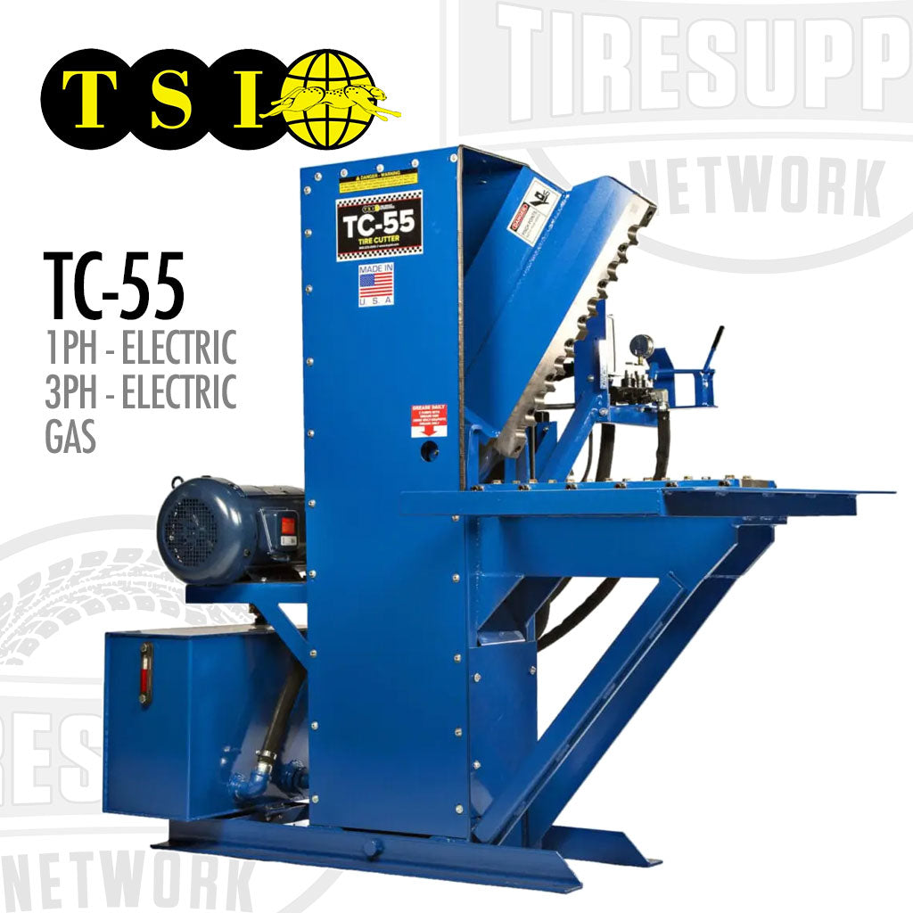 TSI TC-55 1-PH electric 3PH-electric, gas, tire cutter