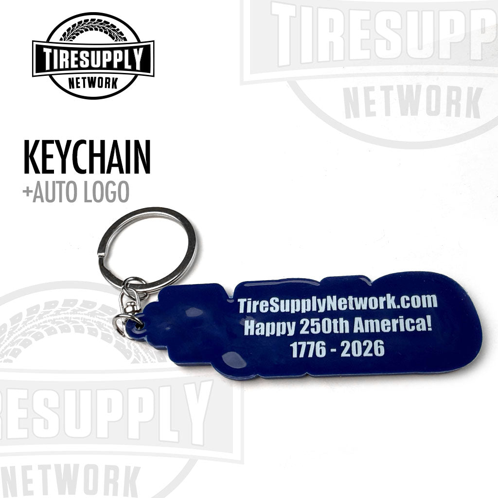 Tire Supply Network | TPR Keychain - 3.5" +AUTO Logo RWB (KEY-PLUS)