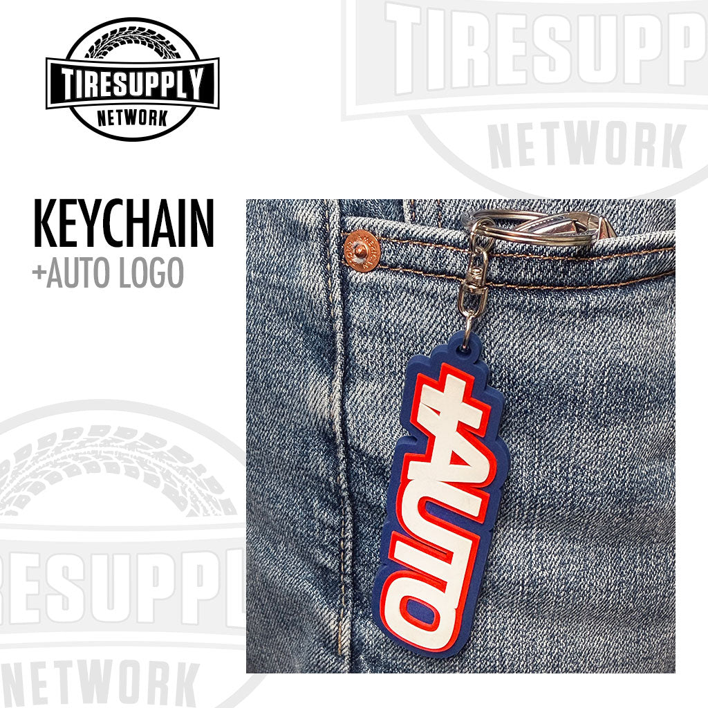 Tire Supply Network | TPR Keychain - 3.5" +AUTO Logo RWB (KEY-PLUS)