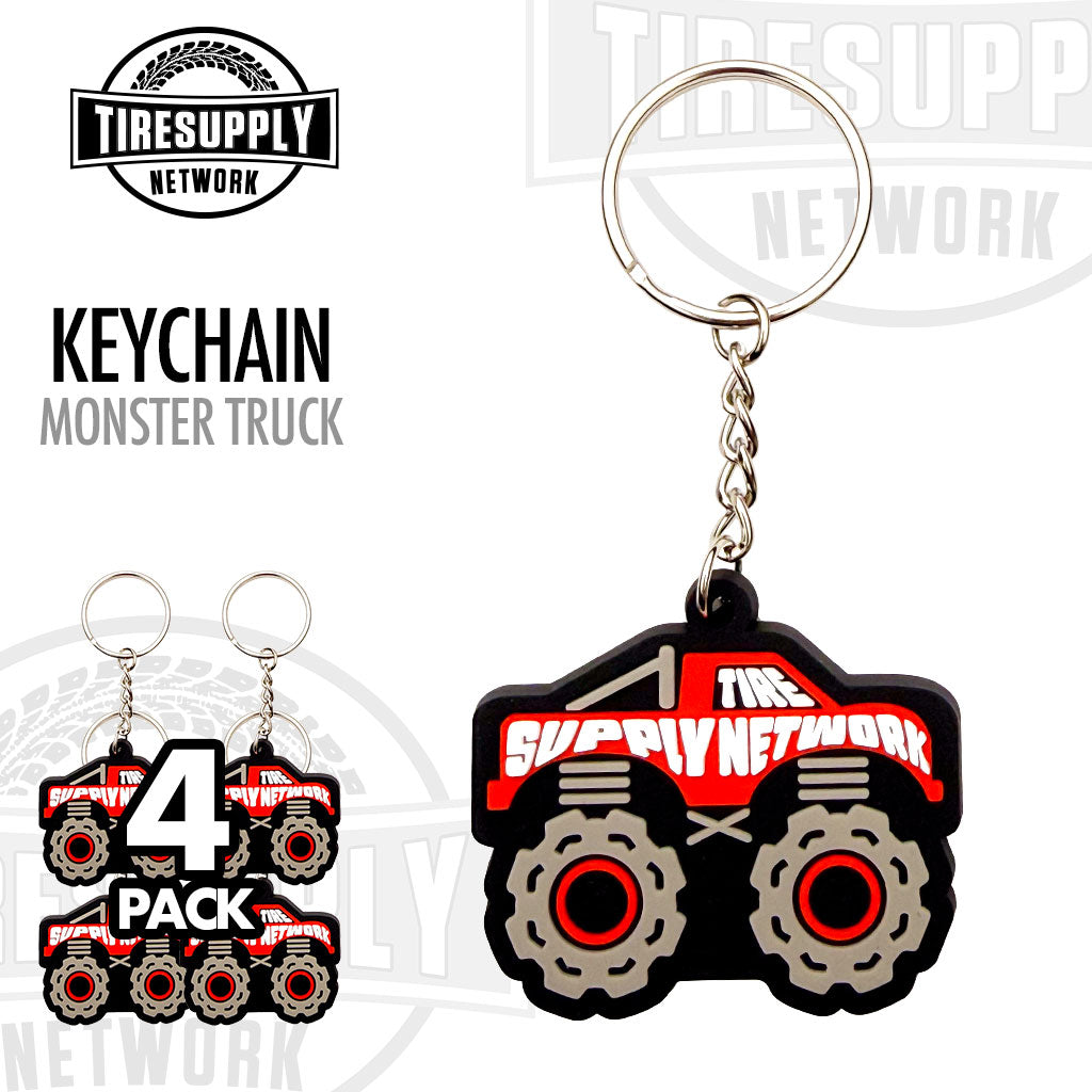 Tire Supply Network | TPR Keychain - 2" Red Monster Truck (TSN-TRUCK)
