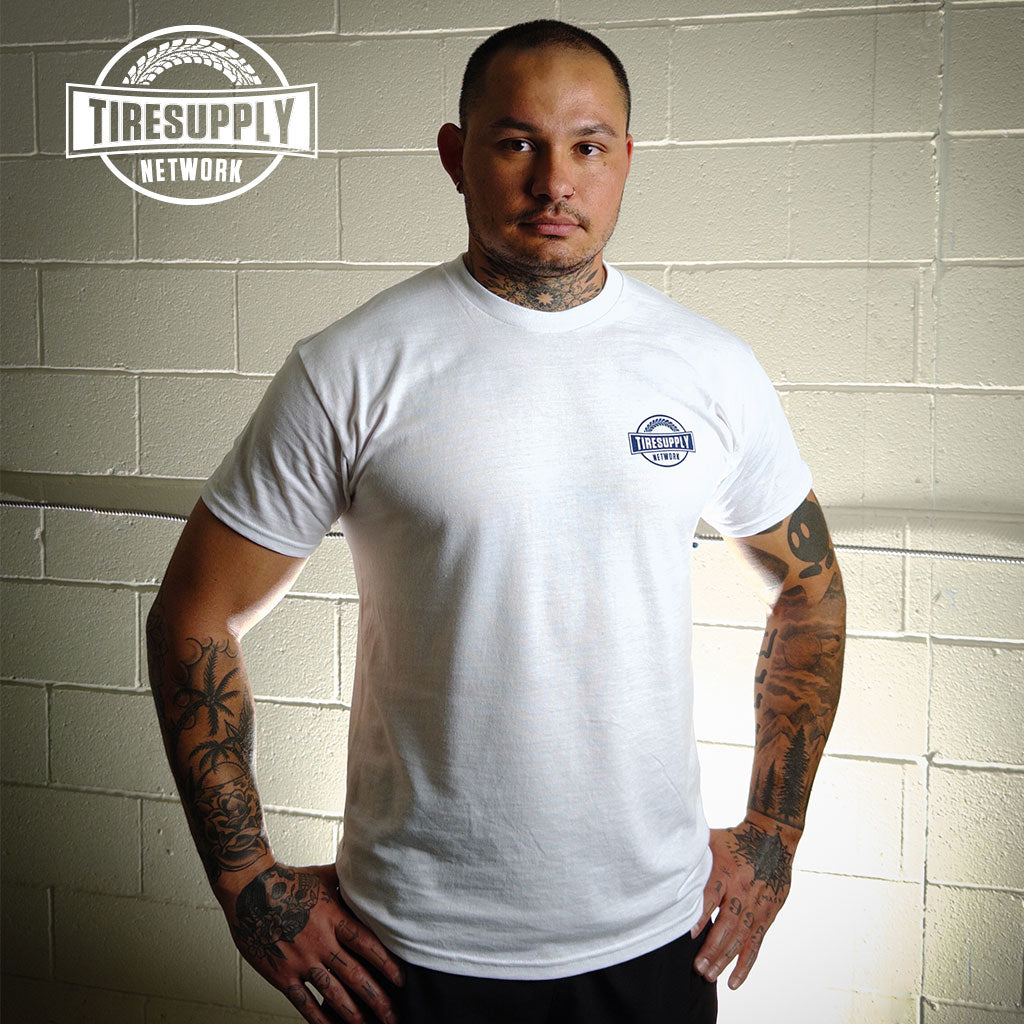 Tire Supply Network | T-Shirt USFLAG White - Choose Size (TSN-USFLAG*)