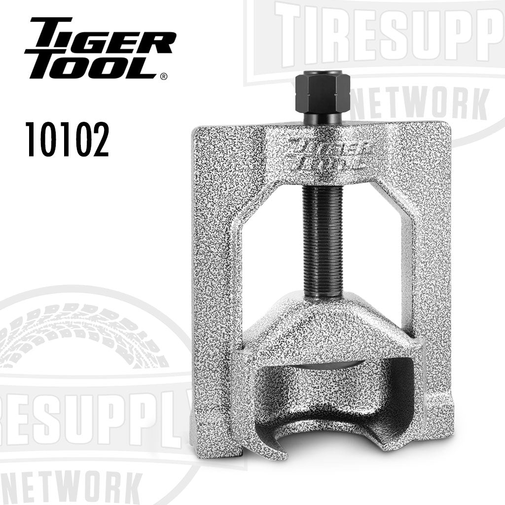 Metal tool with 'Tiger Tool' branding on a white background. 10102. Commercial U Joint Puller