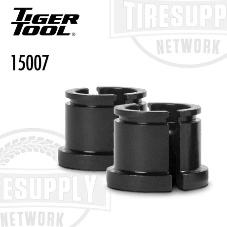 Black metal bushings with 'Tiger Tool' branding on a white background. 15007