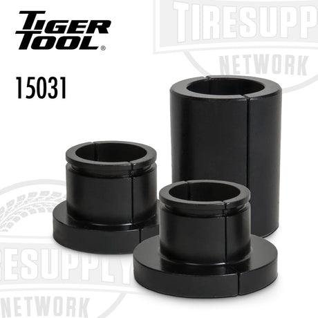 Black cylindrical tool components with Tiger Tool branding on a white background. 15031