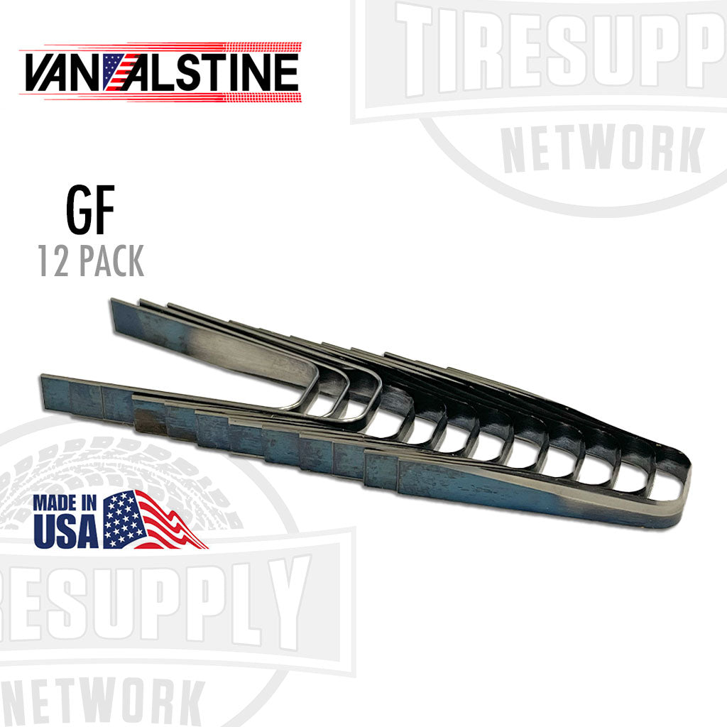 Van Alstine | G (Series) Flat Bottom Grooving Blades, 12 Per Pack - Choose Size (GF*)