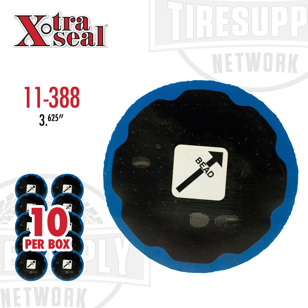 Packaging for Xtra Seal CP2 Bias Patch, showing the product and its size, with blue and black color scheme.