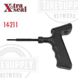 A black 2-Stage Knurled Probe with Pistol-Grip for tire repair, with the Xtra Seal logo and product number 14-211 displayed.