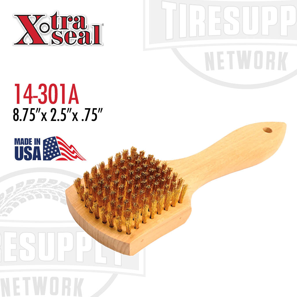 Xtra Seal 14-301 or 14-301A | Brass Sidewall Tire Brush - Choose Size