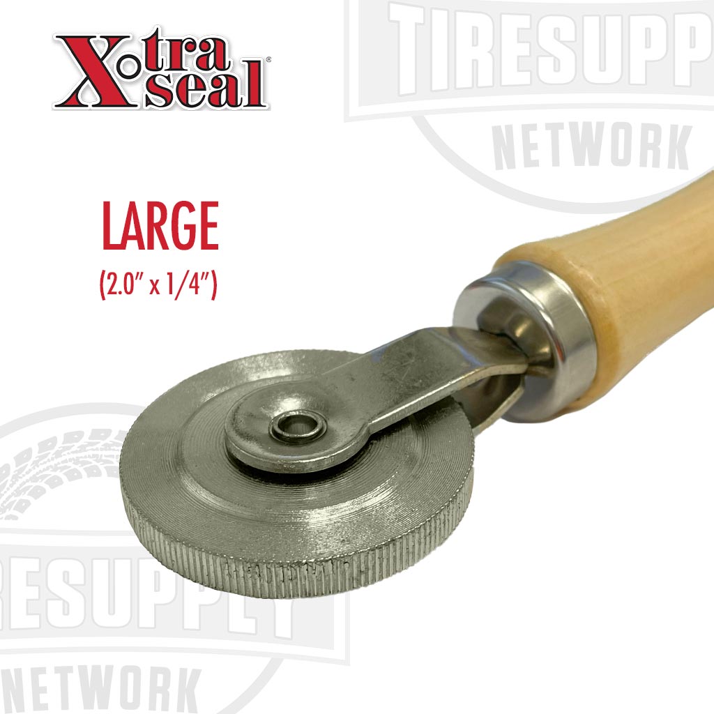 Metal tool with wooden handle labeled 'Xtra Seal' on a white background. Large 2.0" x 1/4"