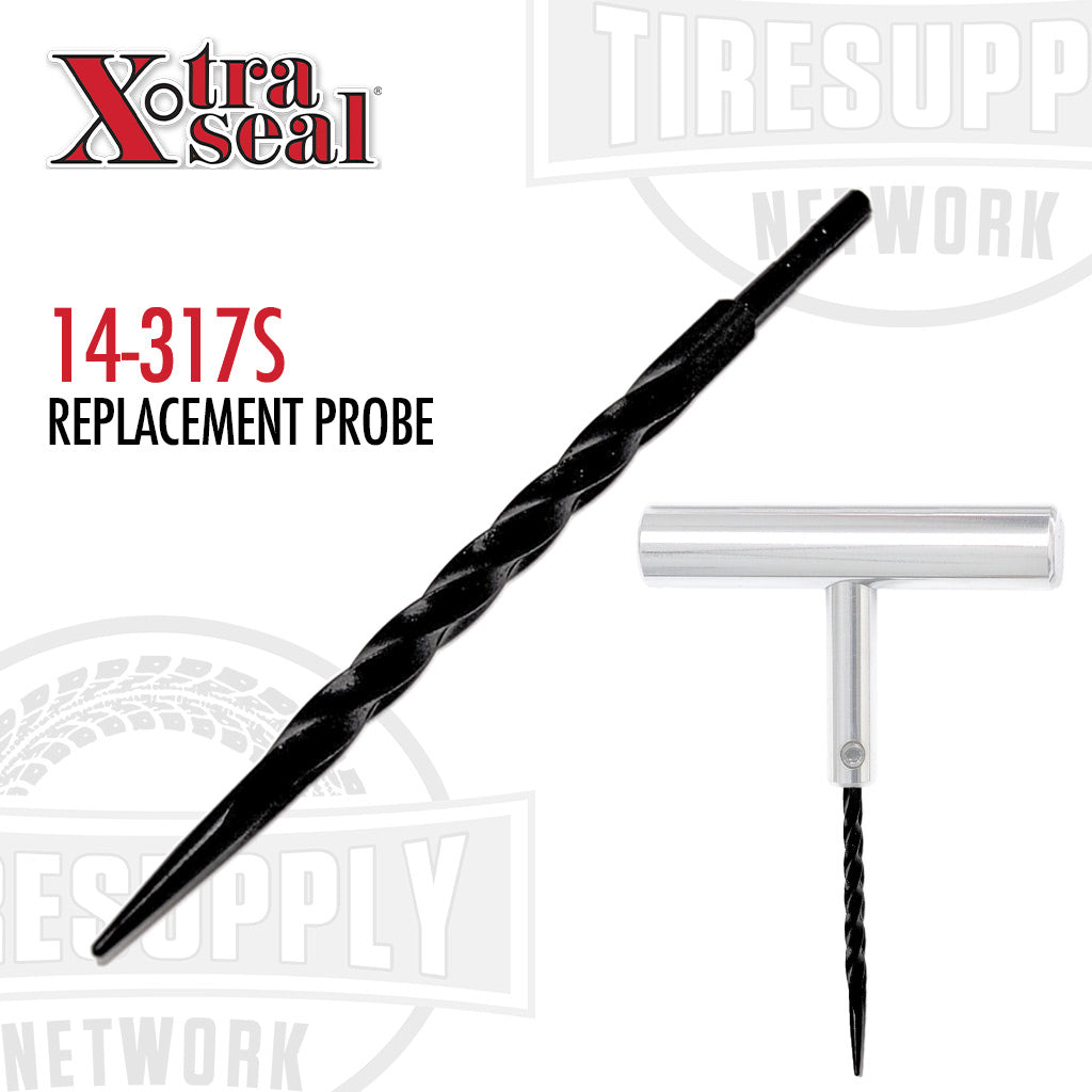 A black replacement spiral cement probe by Xtra Seal. 14-317S