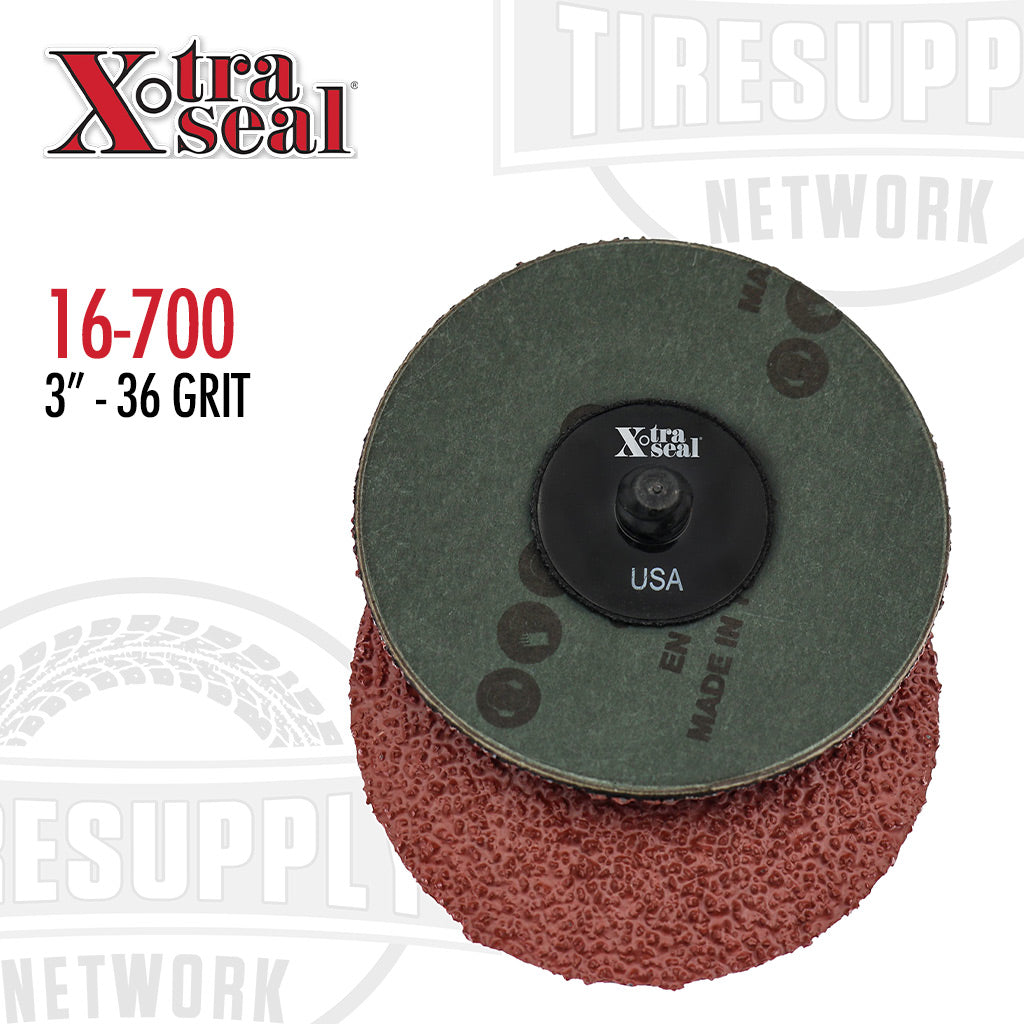 Xtra Seal | 3" Resin Fiber Aluminum Oxide Disc - 36 Grit (16-700)