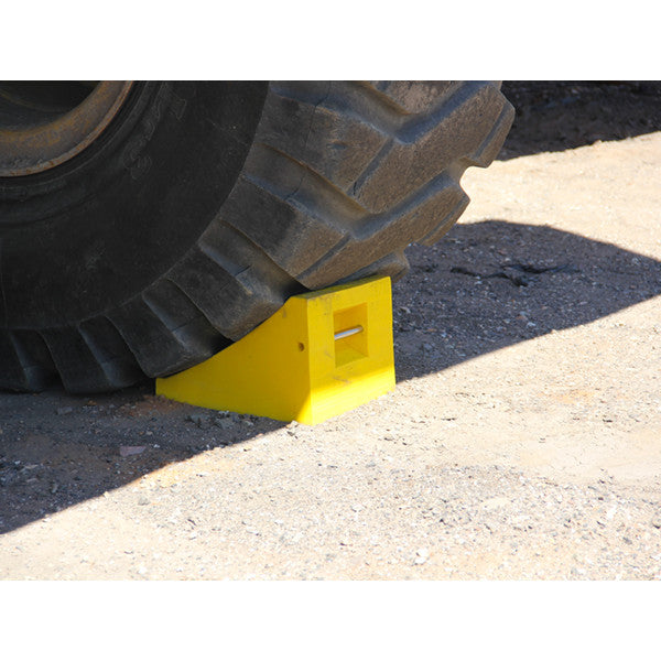 AME | Urethane OTR Wheel Chock 47″ - 70″ for Small Graders (15353)