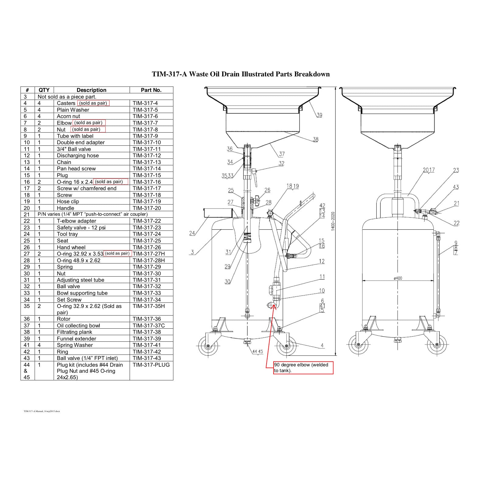 American Lube | Bowl Assembly For TIM-317-A Oil Drain (TIM-317-37)