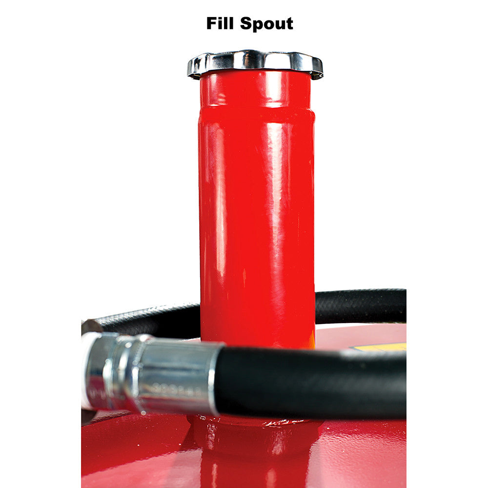 JohnDow Industries | Fuel Chief PRO30 UL Listed Steel Gas Caddy with Manual Pump (FC-P30-UL)