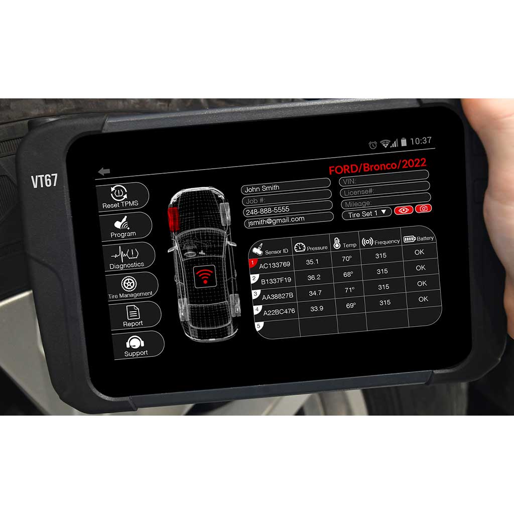 ATEQ | VT67 Complete TPMS & Tire Management Diagnostic Tablet Tool (VT67-0000)
