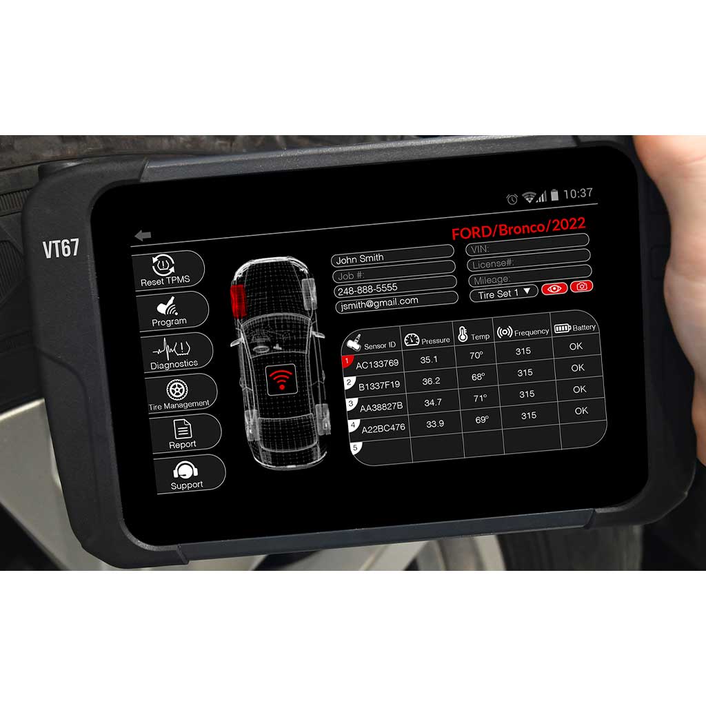 ATEQ | VT67 Complete TPMS &amp; Tire Management Diagnostic Tablet Tool (VT67-0000)