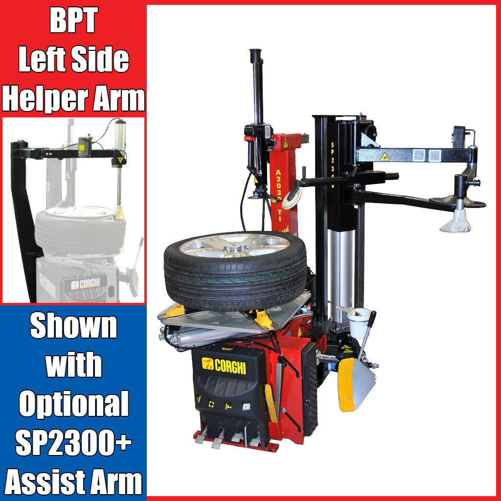 Corghi BPT Left Side Helper Arm. Shown with Optional SP2300+ Assist Arm