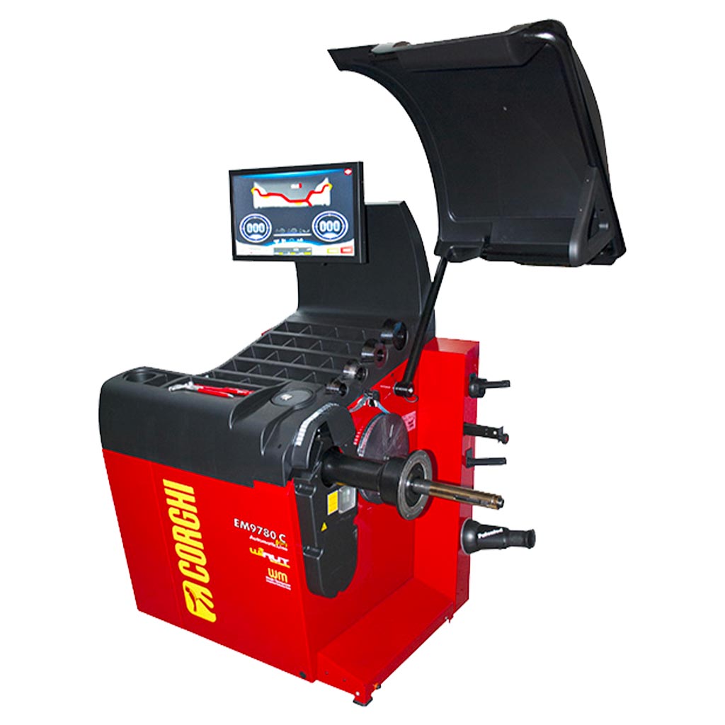 Corghi | EM9780C Plus Automatic Wheel Balancer with Touchscreen Monitor & Contactless Measuring System (0-21109783/00)