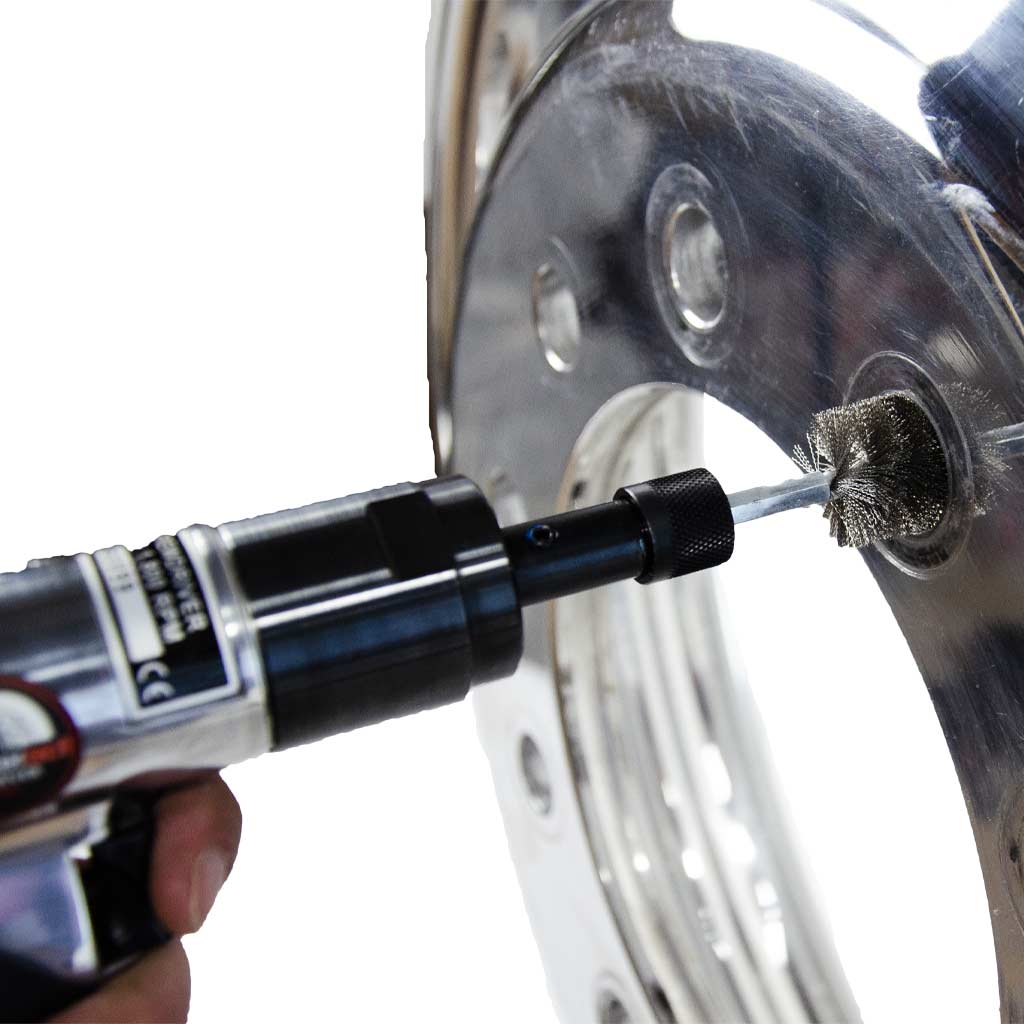 Counteract | Truck Wheel Maintenance Hub & Stud Brush Cleaning Kit with Low-Speed Air Driver (STK-WMK)