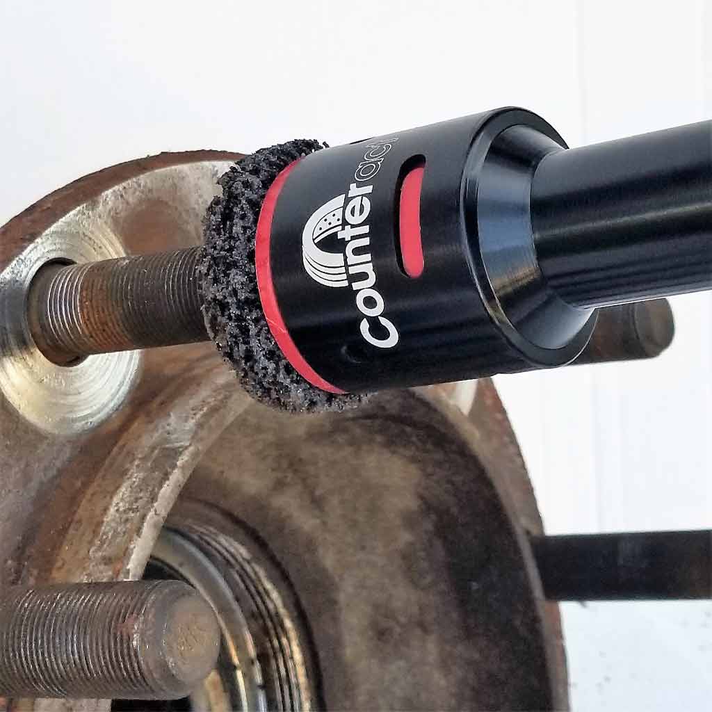 Counteract | Truck Wheel Maintenance Hub & Stud Brush Cleaning Kit with Low-Speed Air Driver (STK-WMK)