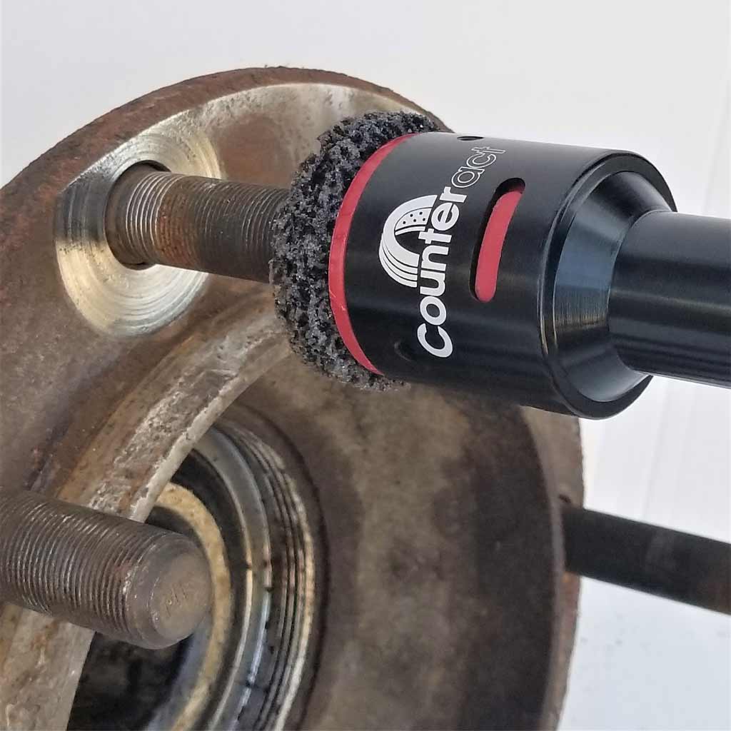 Counteract | Truck Wheel Maintenance Hub & Stud Brush Cleaning Kit with Low-Speed Air Driver (STK-WMK)