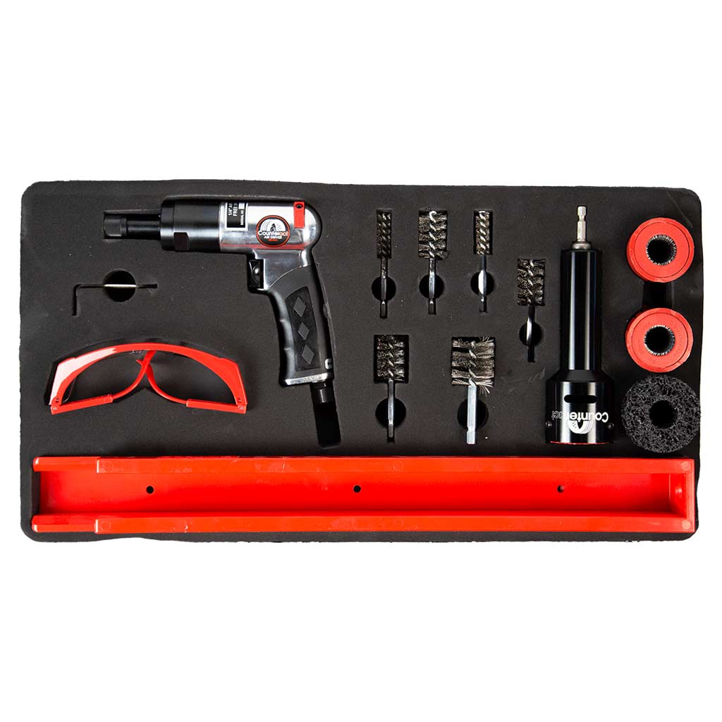 Counteract | Truck Wheel Maintenance Hub & Stud Brush Cleaning Kit with Low-Speed Air Driver (STK-WMK)