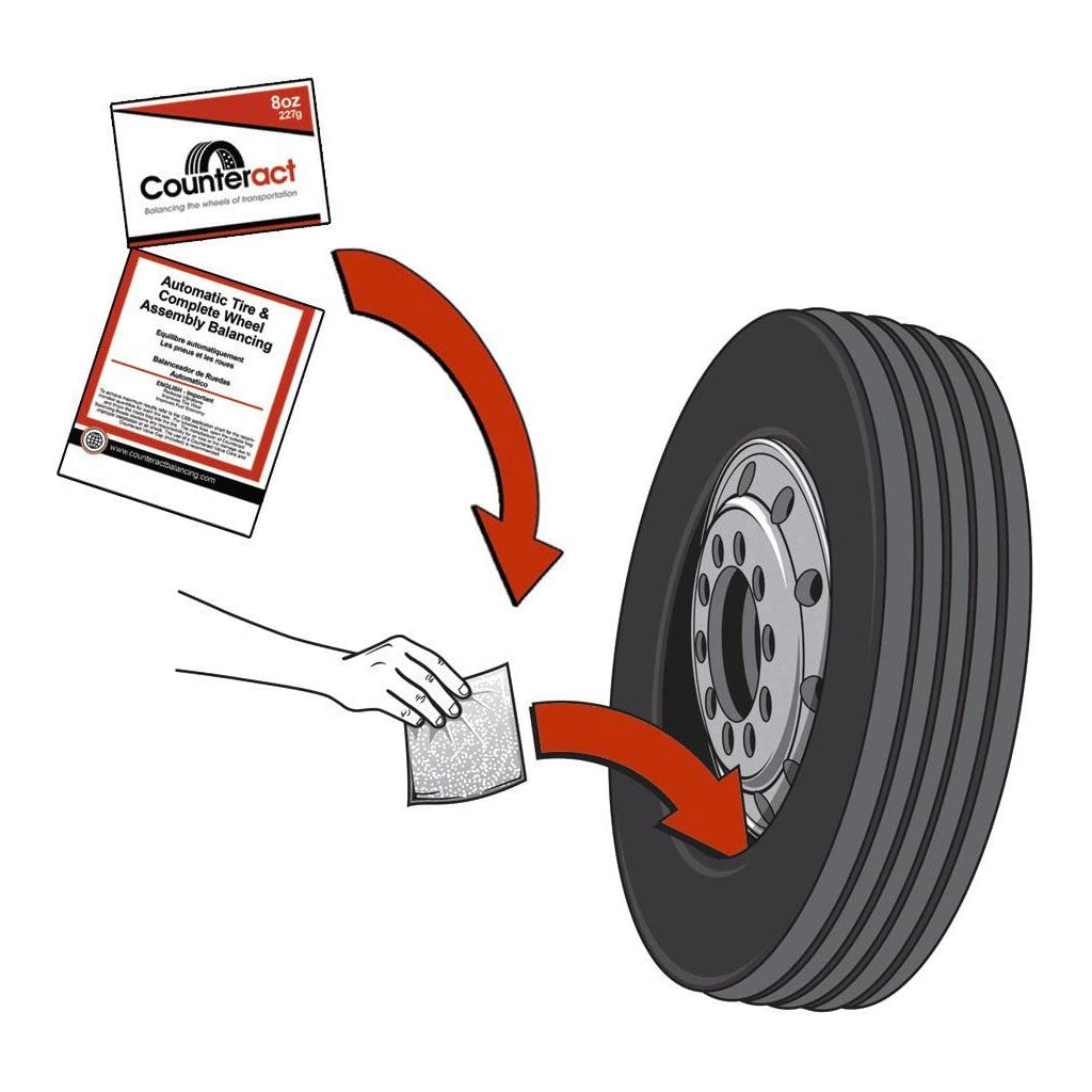 Counteract | Tire Balancing Beads 4 oz. Drop-In Bag with Valve Cap and Valve Core (CA4)