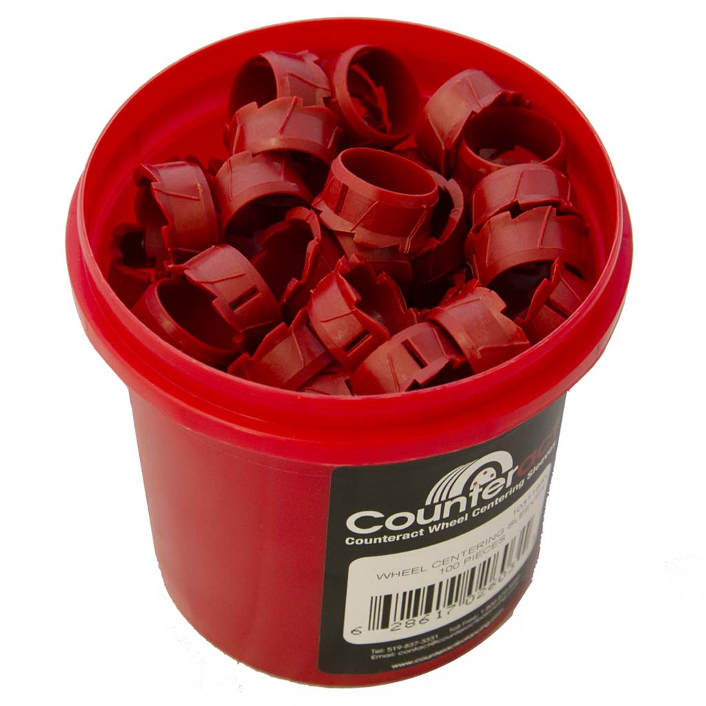 Counteract | Wheel Centering Sleeves for 22mm Studs 100-Pack Fleet Bucket (WCS-C)