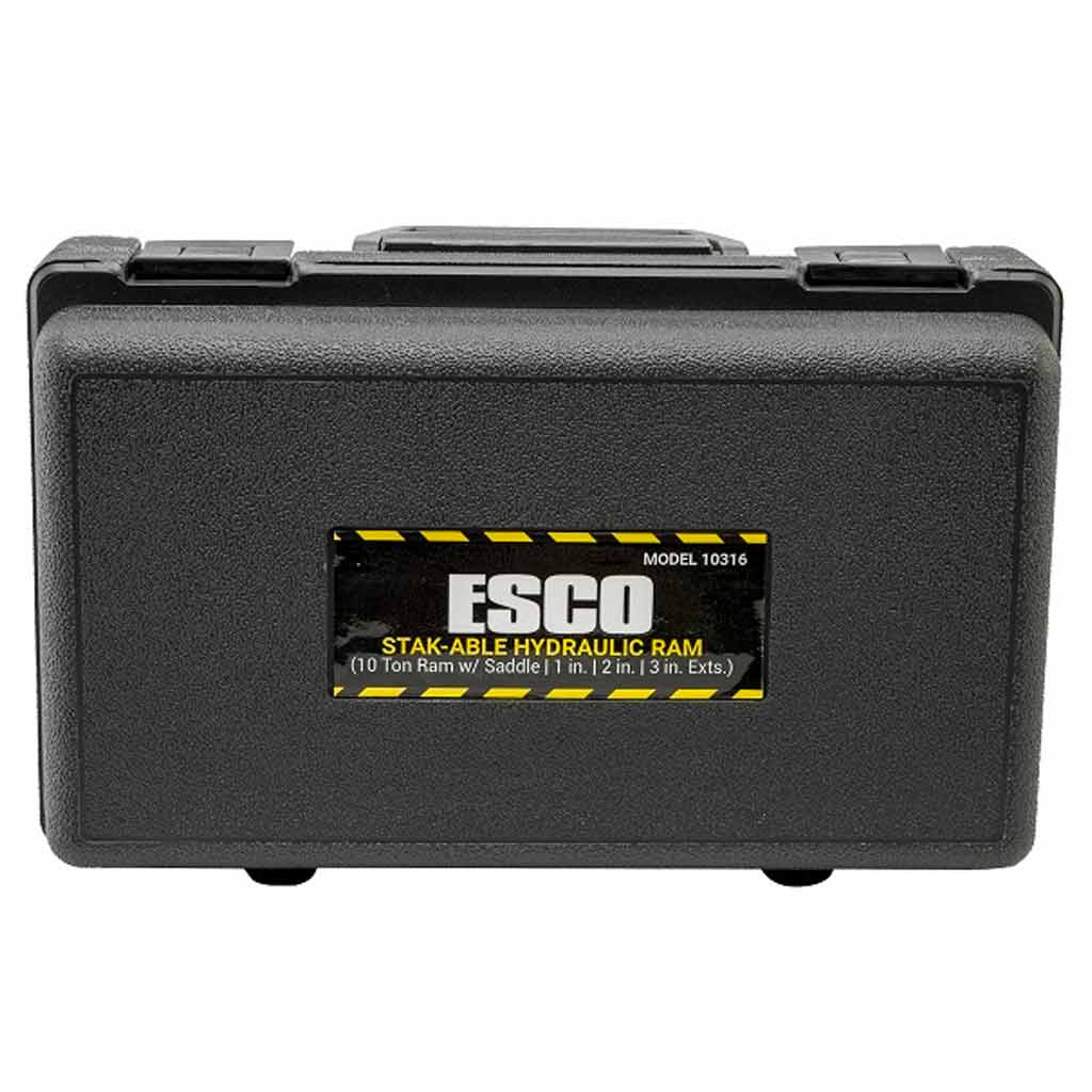 ESCO | Stak-Able 10 Ton Hydraulic Ram Kit with 1″, 2″, and 3″ Extensions (10316)