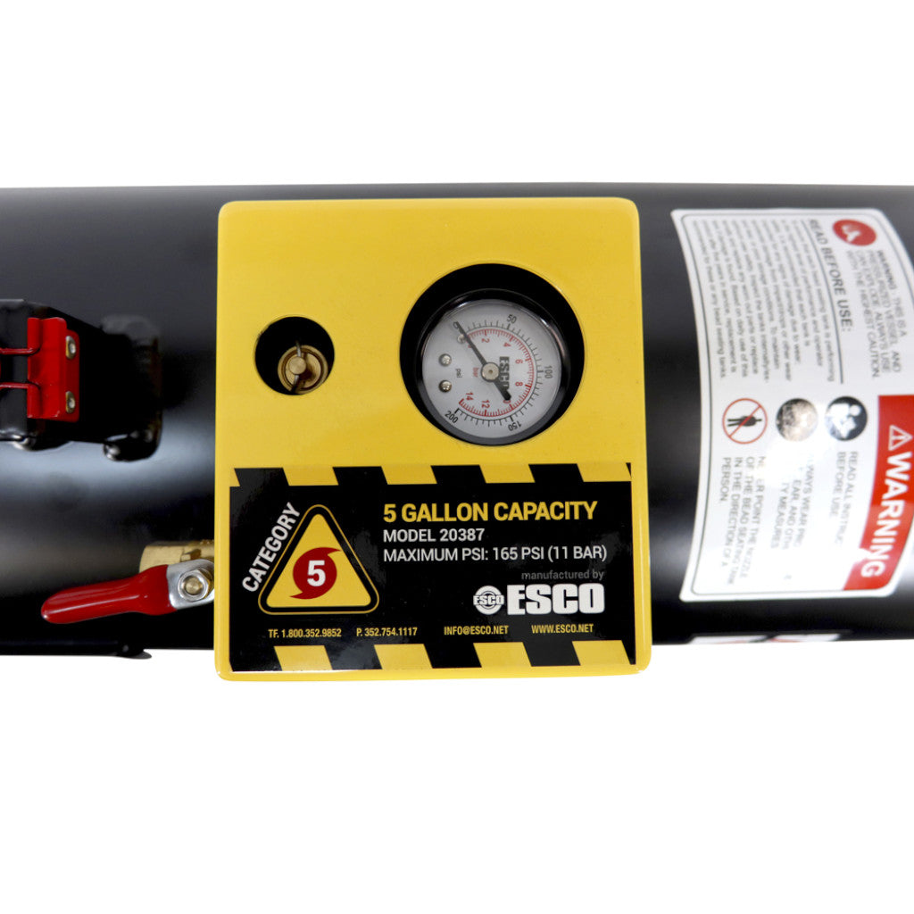 ESCO | Hurricane CAT-5 High-Force 5 Gallon Aluminum Tank Bead Seater (20387)