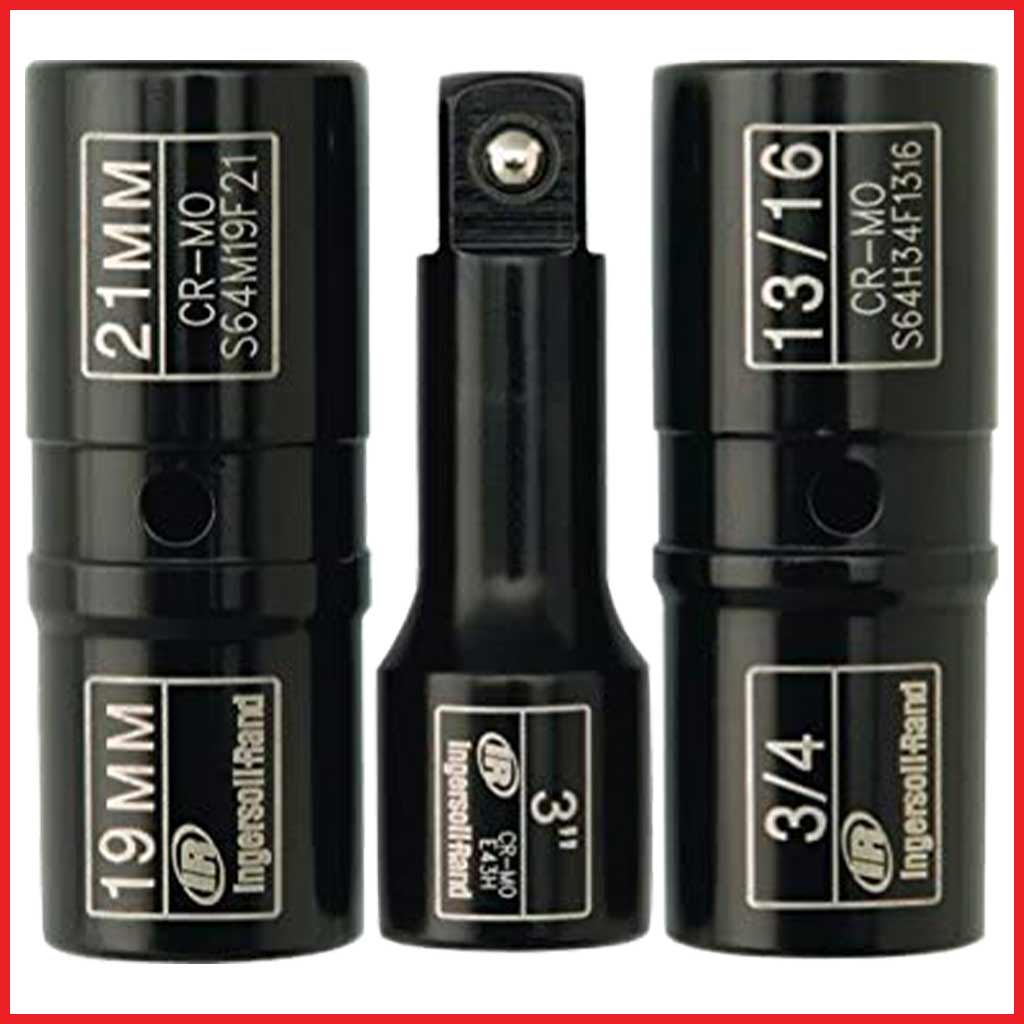 Ingersoll Rand | 1/2″ Drive Impact Flip Socket 3-Piece Lugnut Service Set (SK4C3FN)