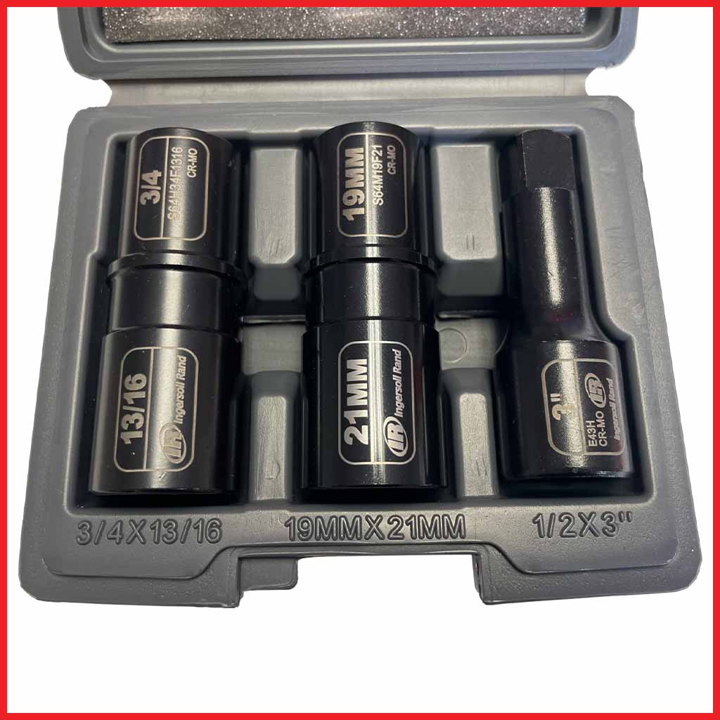 Ingersoll Rand | 1/2″ Drive Impact Flip Socket 3-Piece Lugnut Service Set (SK4C3FN)