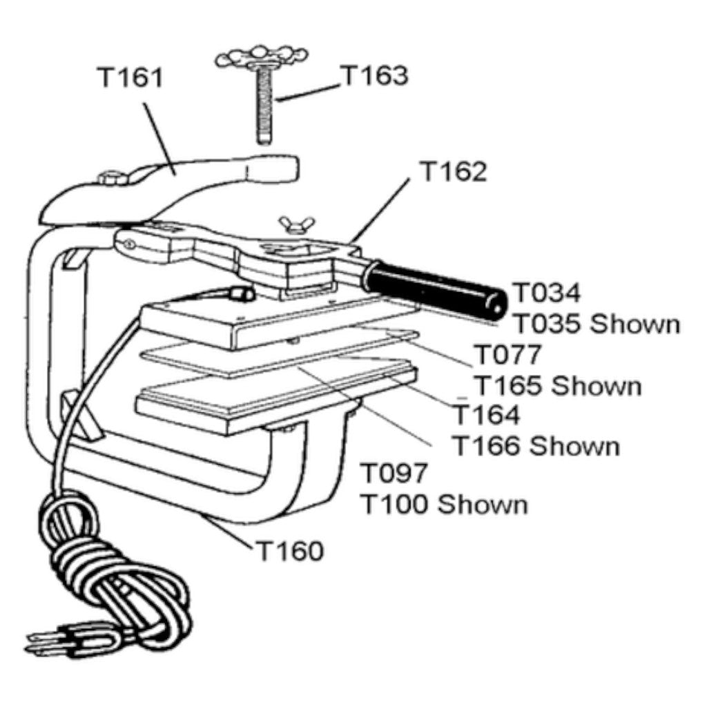 Lincoln LMC | Model 150 Large Capacity Heavy Duty Plate Vulcanizer Spotter - Choose 120V or 240V