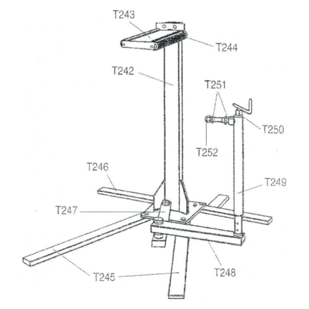 Lincoln LMC | T033 TS Stand for Model 2000 Air-Operated Truck Tire Vulcanizer Spotter
