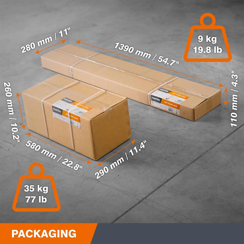 Martins | Professional 22-Ton Air/Hydraulic Floor Jack (MFJ-20T)