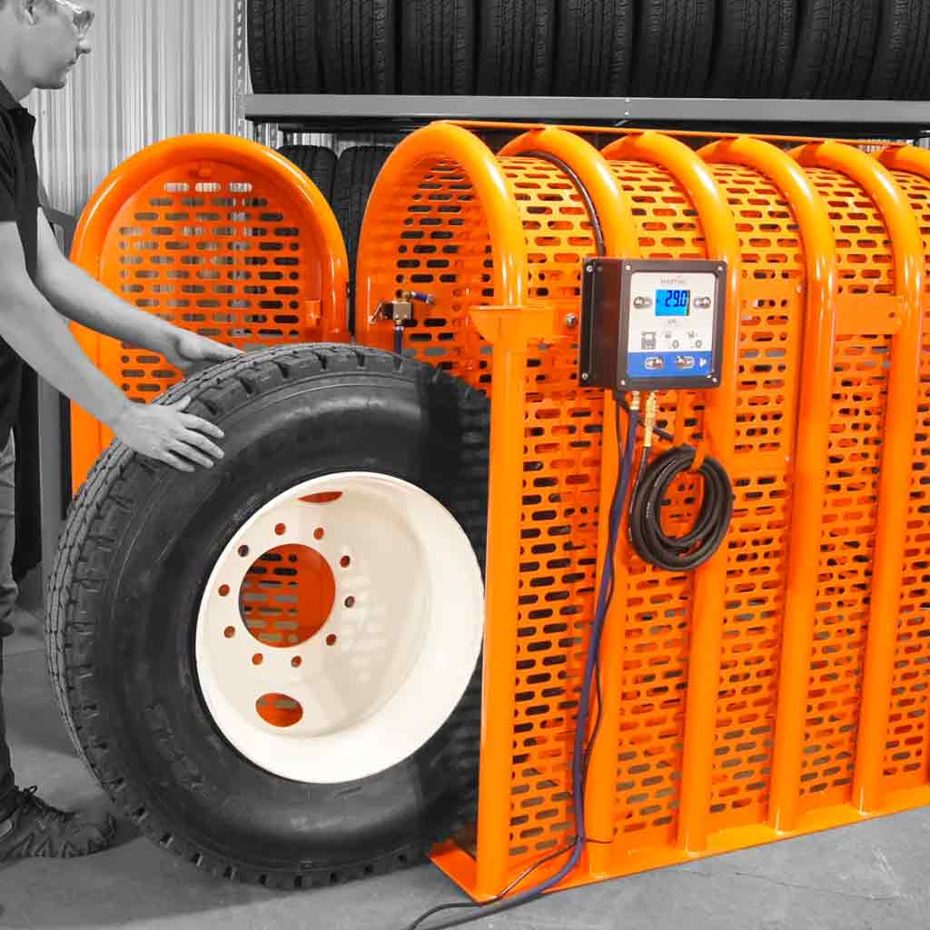 Martins | 6-Bar Heavy Duty Tire Inflation Cage Kit with Inflator (MIC-6HD-KIT)