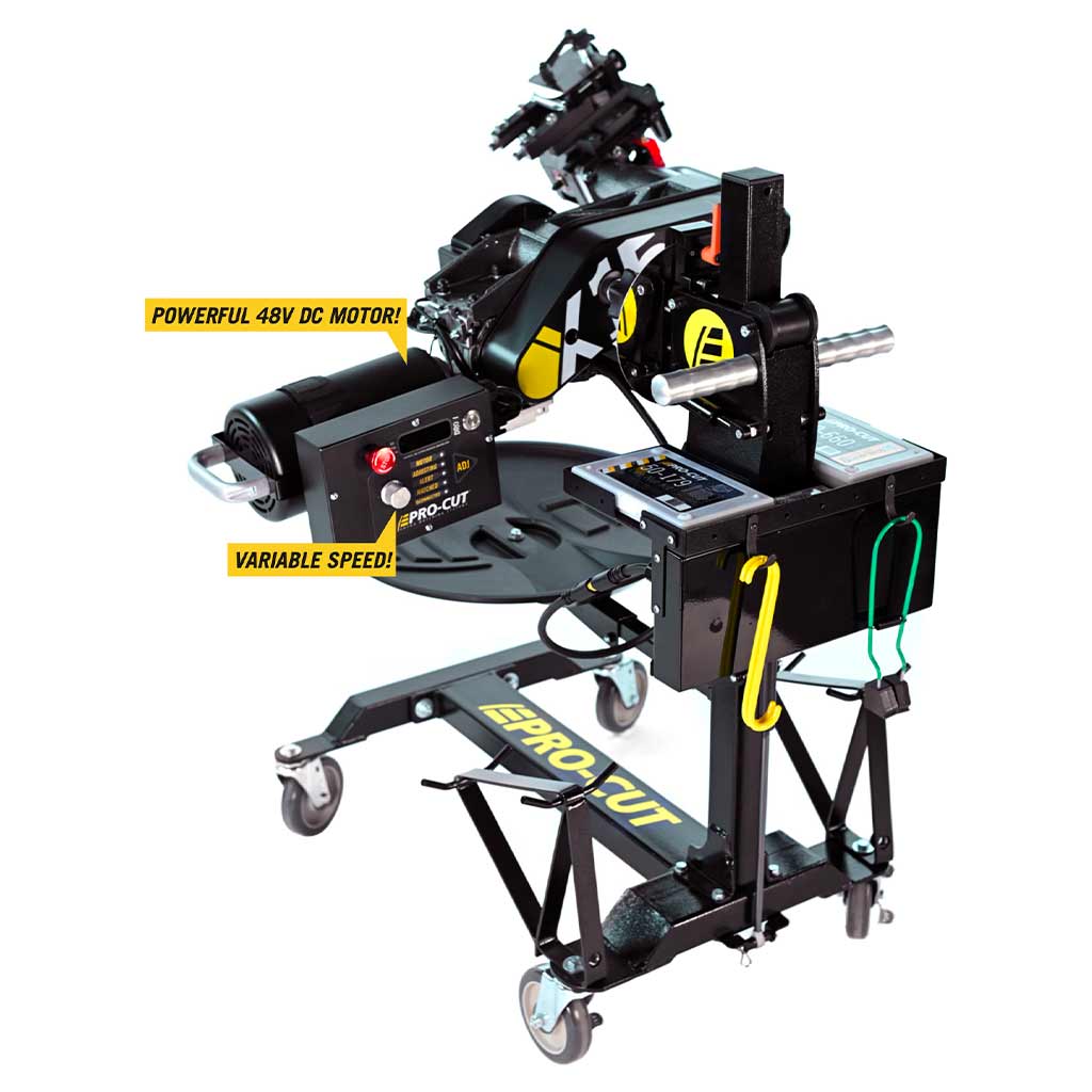 Pro-Cut | On-Car PFM X15 Brake Lathe with DC Motor, Trolley, 6 LED Worklights, 6 Adapters (X15DC-6ADP)