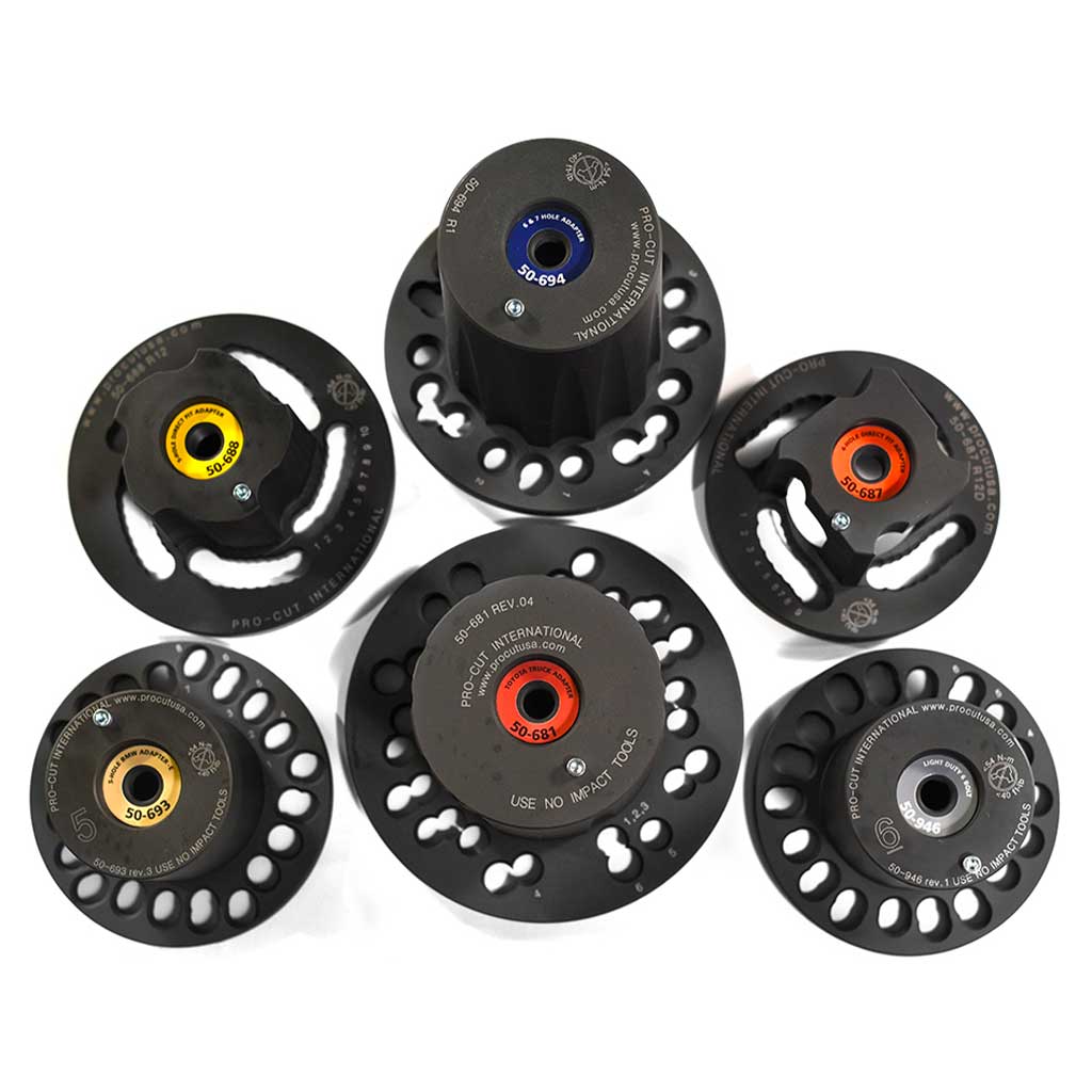 Pro-Cut | On-Car PFM X9 Brake Lathe with Adjustable Trolley, 6 LED Worklights, 6 Adapters (X9-6ADP)